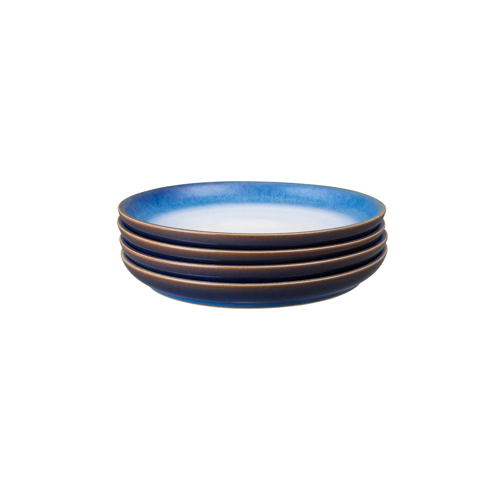 Product photograph of Blue Haze 4 Piece Small Coupe Plate Set from Denby Retail Ltd